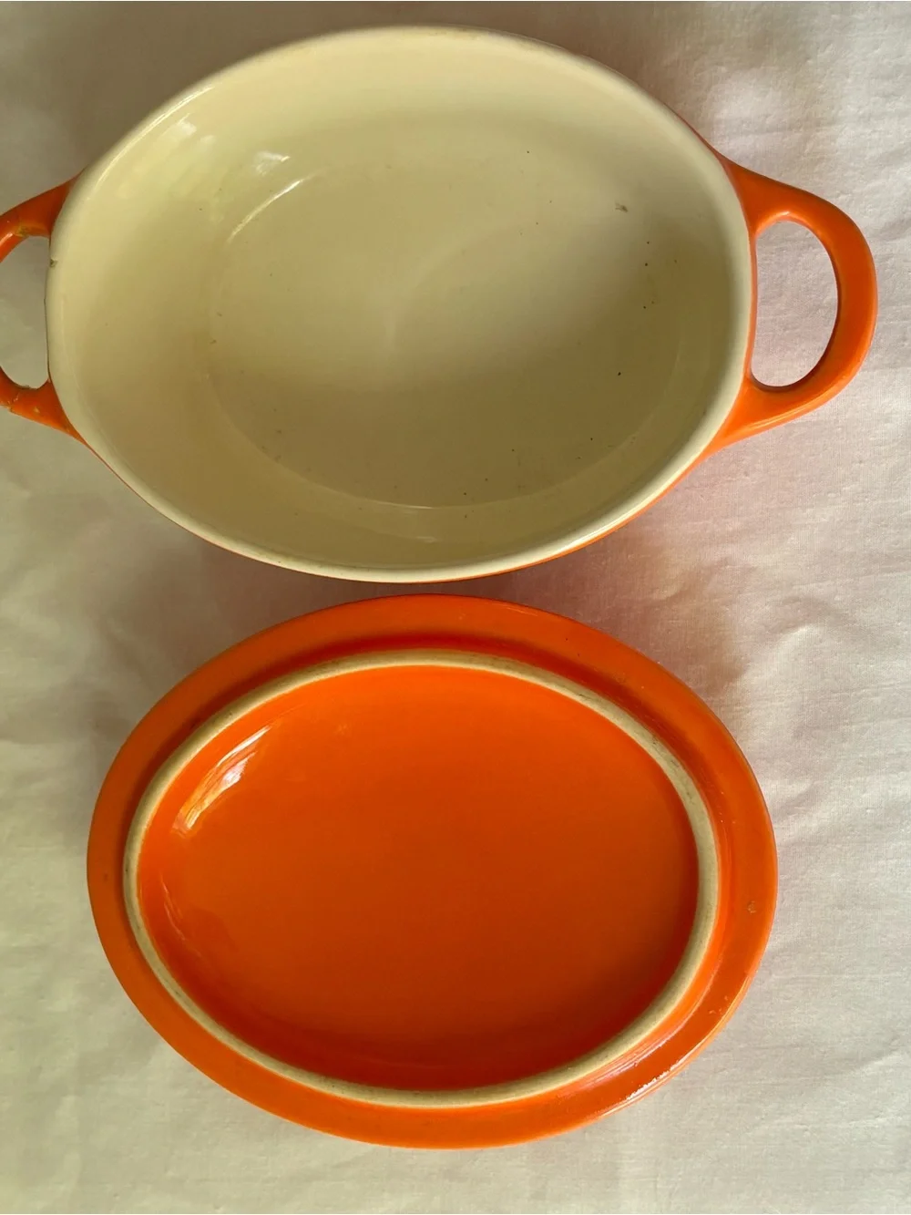 Orange Gradient Ceramic Dutch Oven with Black Knob